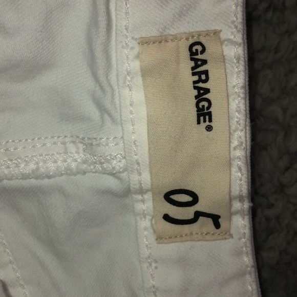 Garage White Ripped Jean Shorts - Picture 2 of 2